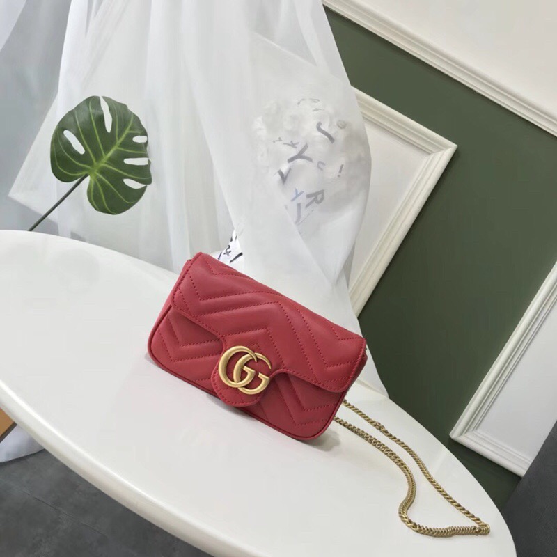 476433 Gucci2016新款女包 GG Marmont 绗缝迷你手袋