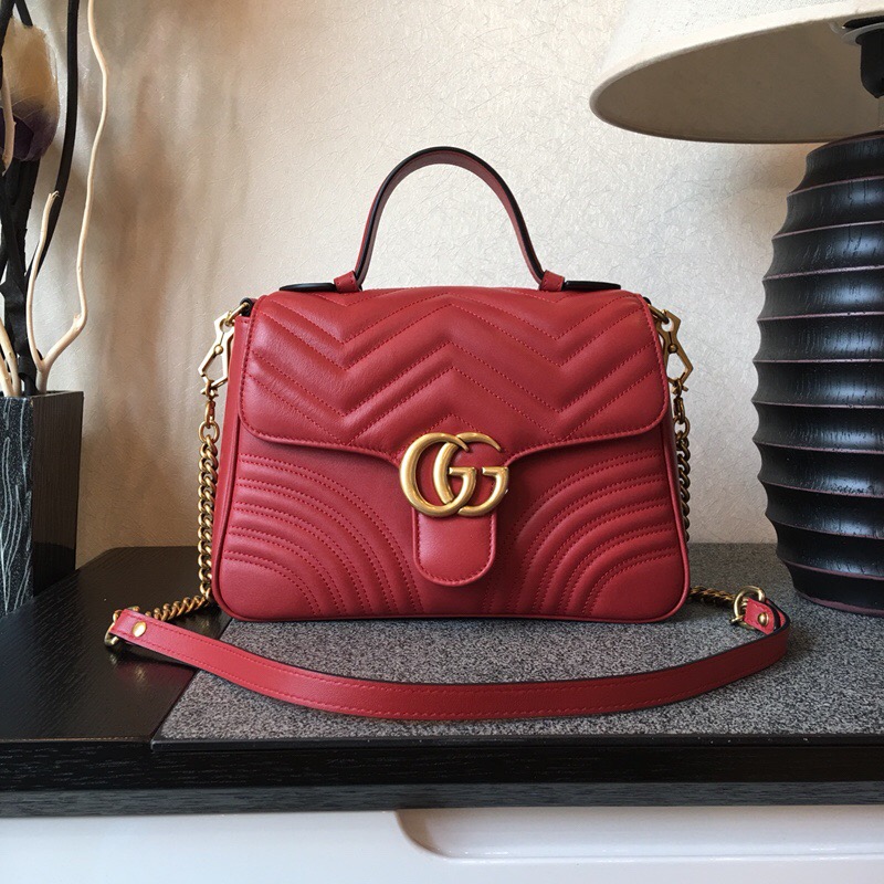 GUCCI古奇GG MARMONT爱心水波纹邮差包手提女包498110 DTDIT 3120