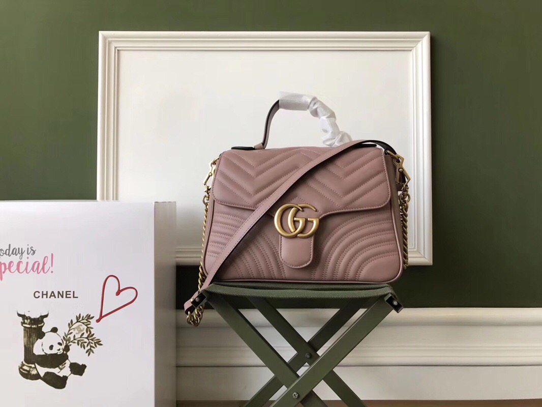 GUCCI古奇GG MARMONT爱心水波纹邮差包手提女包498110 DTDIT 3120