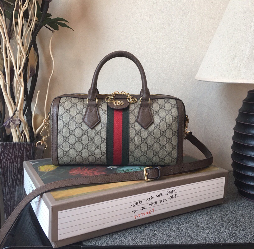 499688Gucci/古奇女士圆筒包枕头包女包手提单肩包