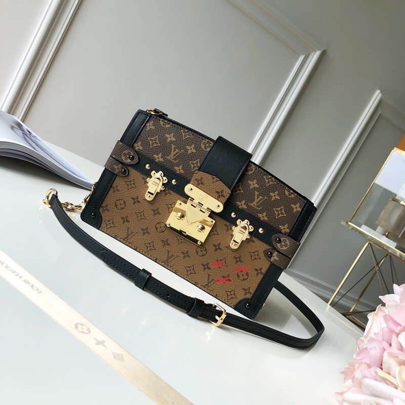 M43596 LV TRUNK CLUTCH 手袋 LV女包 LV挎包 LV盒子包 老花拼色