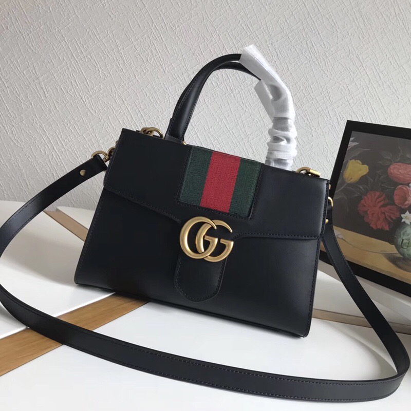 476471 GUCCI 新款 牛皮 GG翻盖单肩包 多色