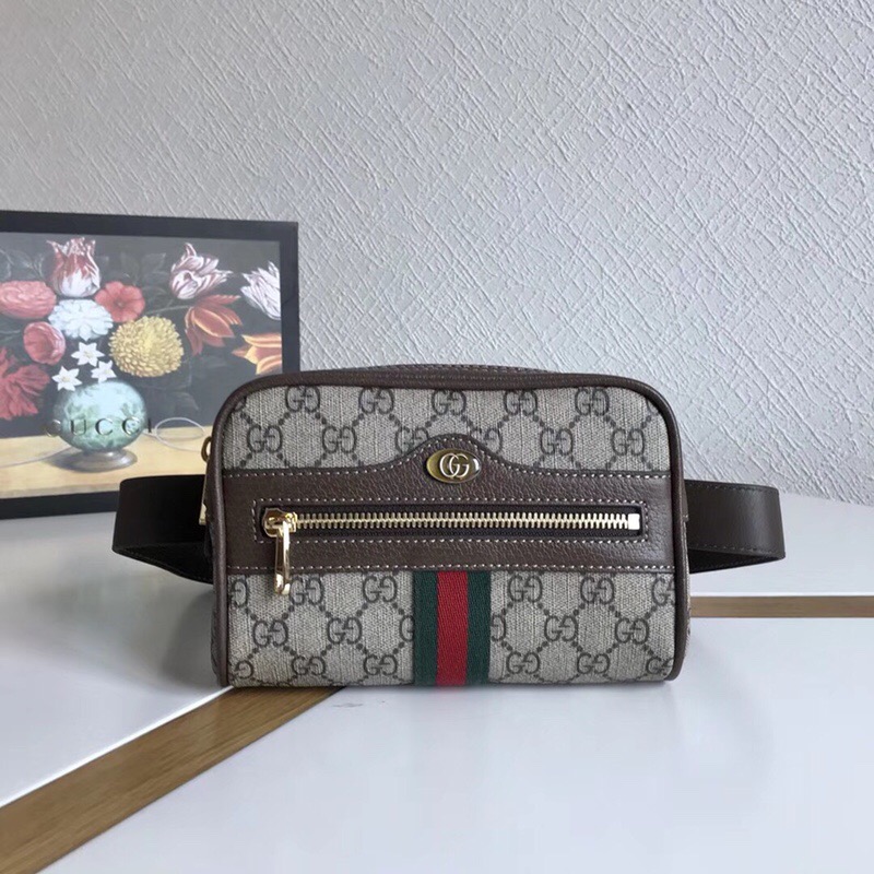 Gucci/古奇5170162018新款限量款经典双GG方形腰包