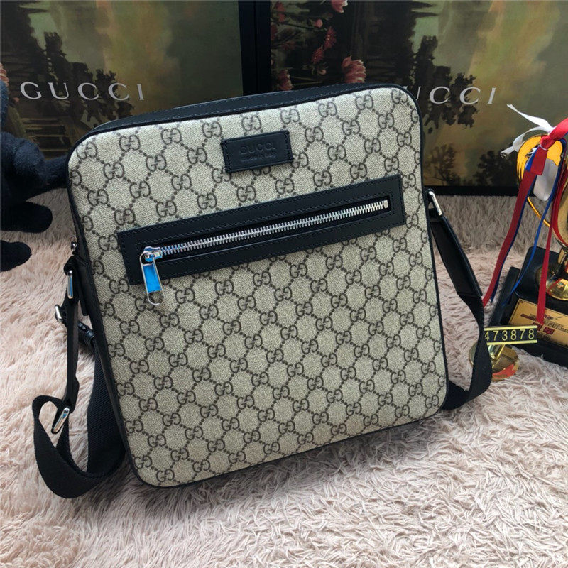 Gucci 古奇新款男包时尚GG单肩斜挎包 473878 K5RLN