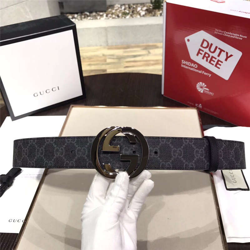 古驰 Gucci 原单面料 头层树膏磨砂底 双G扣头