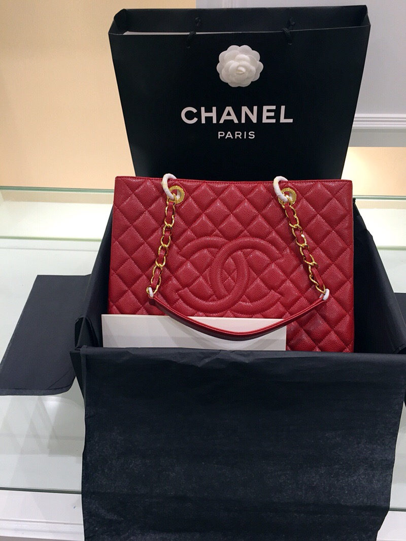 Chanel 香奈儿 女包 鱼子酱 荔枝皮GST购物包手提包单肩包