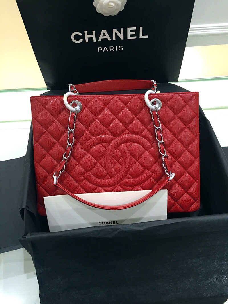 Chanel 香奈儿 女包 鱼子酱 荔枝皮GST购物包手提包单肩包