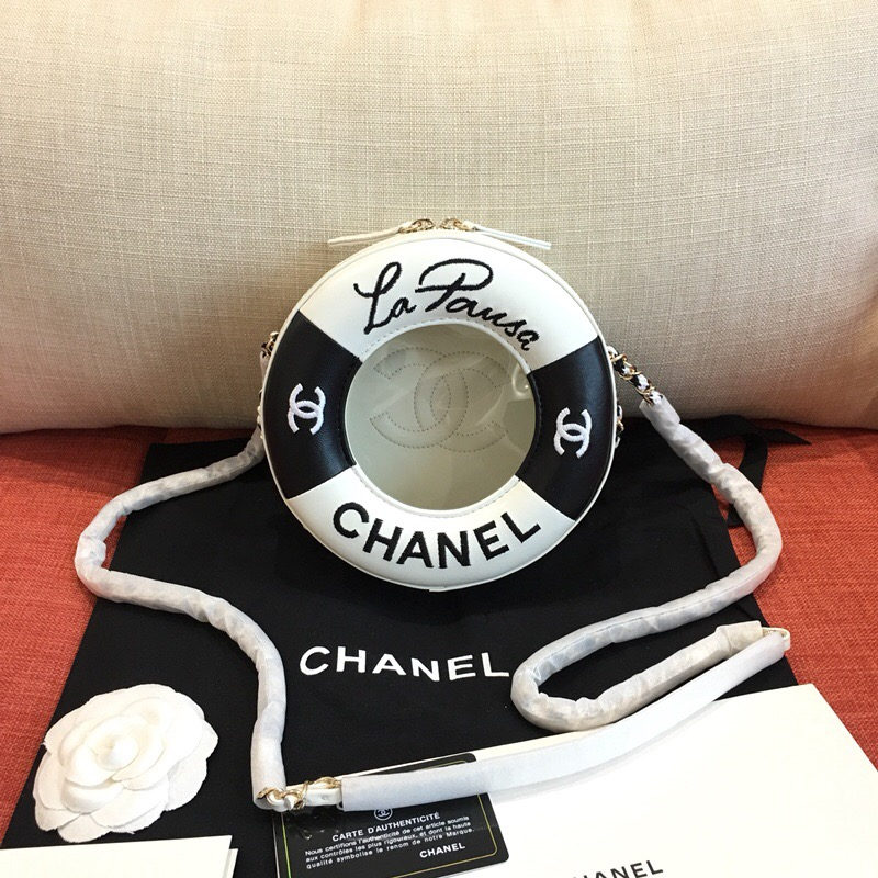 Chanel/香奈儿19早春新款救生圈小圆包链条包 AS0209