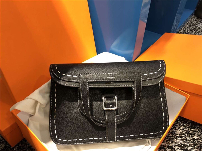Hermes/爱马仕 halzan 复古马蹄包 手提单肩女士包