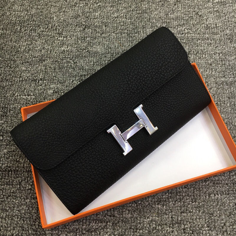 Hermes/爱马仕女士钱包 H扣时尚真皮长款钱包