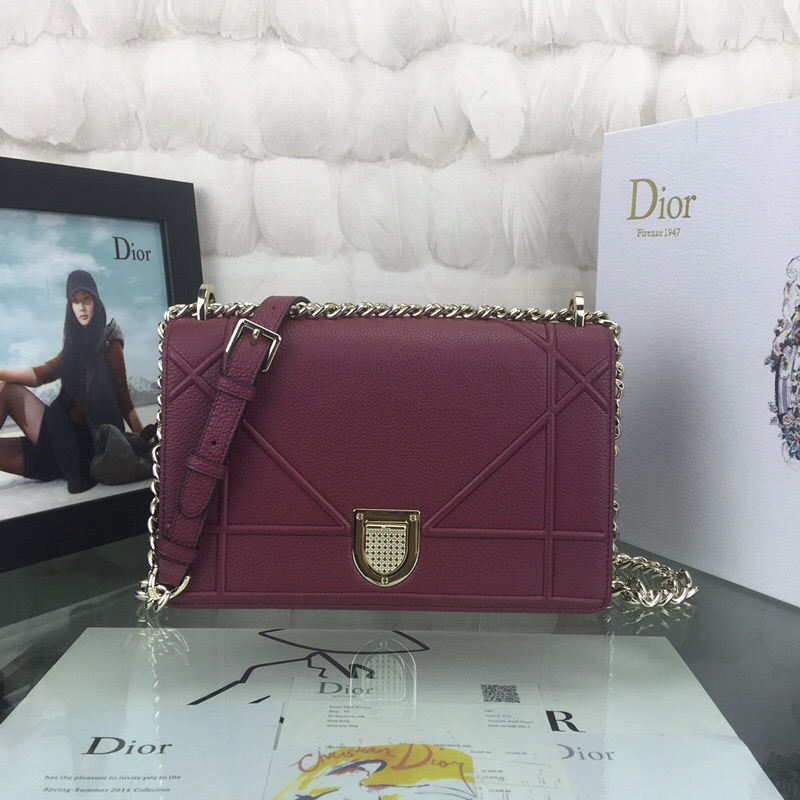 Dior/迪奥2018新款春夏Diorama牛皮斜跨包dior女包