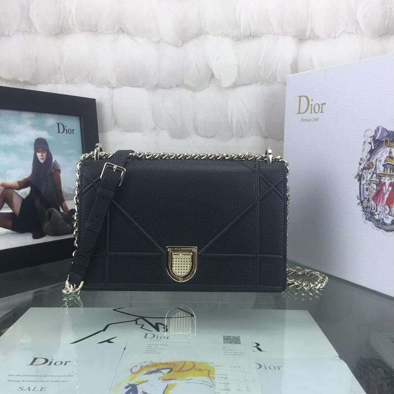 Dior/迪奥2018新款春夏Diorama牛皮斜跨包dior女包