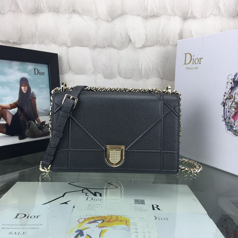 Dior/迪奥2018新款春夏Diorama牛皮斜跨包dior女包