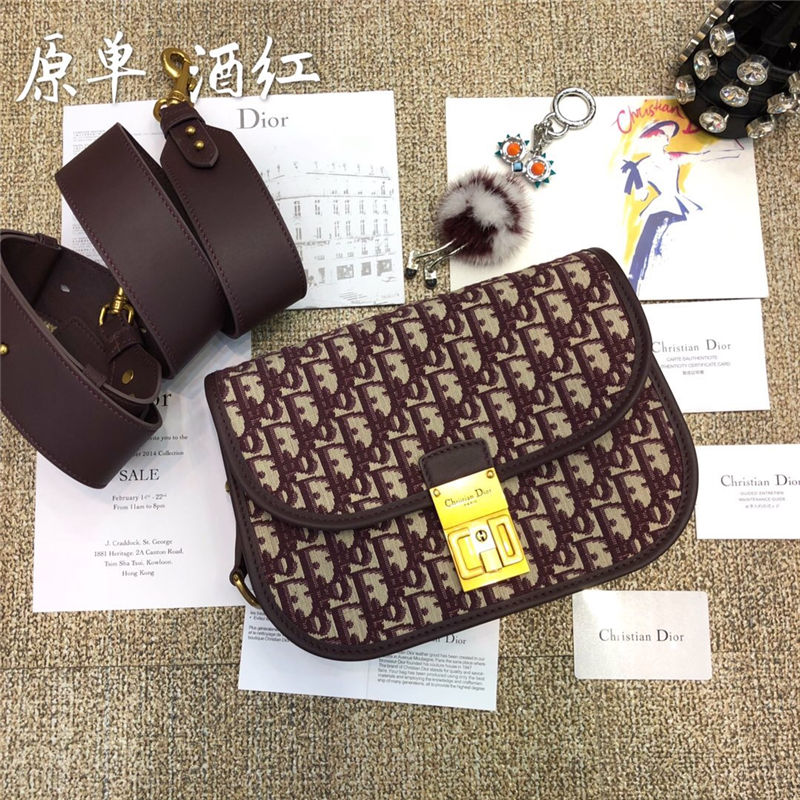 Dior/迪奥 新款 Dioraddict 翻盖印花logo帆布小方包链条包单肩斜挎包女包