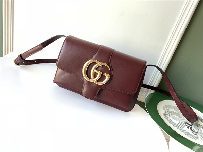 GUCCI/古奇2019新款早春皮革双G金色550129 Arli系列复古单肩女包