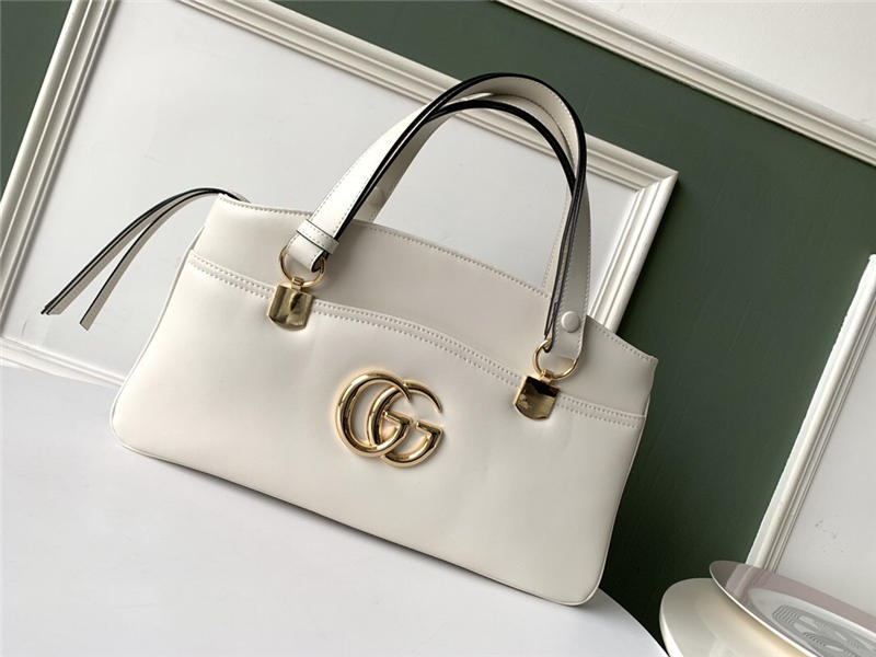 GUCCI/古奇2019新款早春皮革双G金色550129 Arli系列复古单肩女包