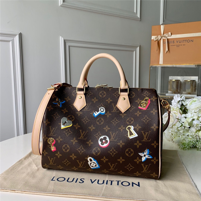 M44365 LV SPEEDY 30 手袋 Love Locks系列2019情人节限定 LV枕头包