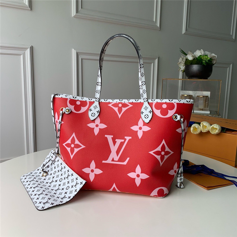 M44567 LV NEVERFULL 中号手袋 2019 夏季款 LV购物袋 LV子母包 红色