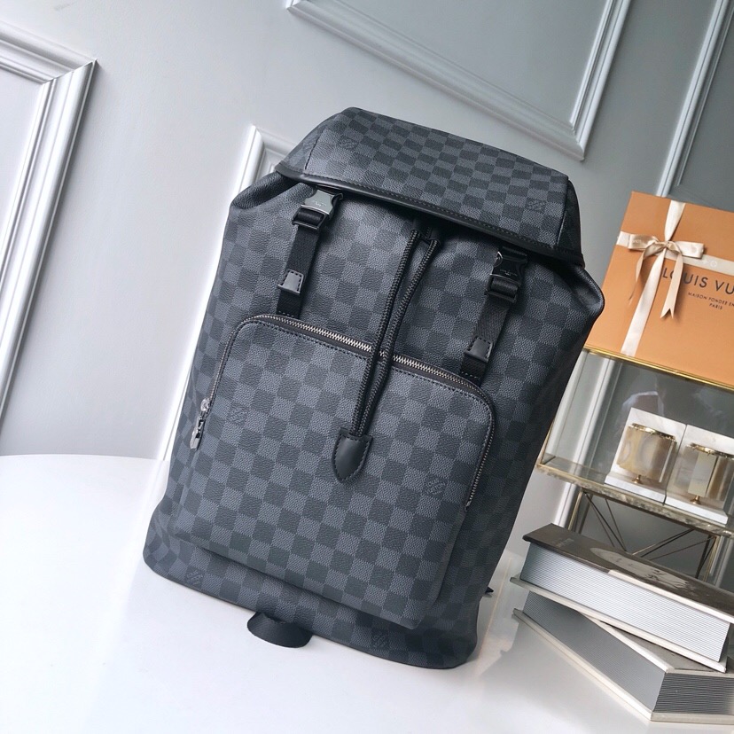 N40005 LV Zack 双肩包 LV Damier Graphite 黑格 背包 双肩包 运动背包