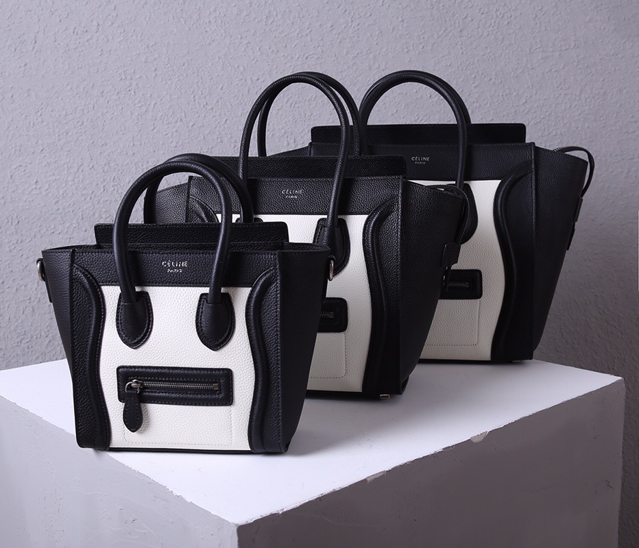 celine LUGGAGE MICRO nano mini real genuine leather handbag. small20cm, medium26cm, large30cm