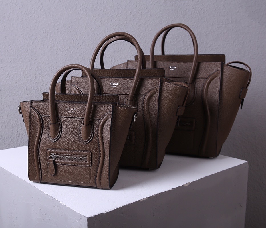 celine LUGGAGE MICRO nano mini real genuine leather handbag. small20cm, medium26cm, large30cm