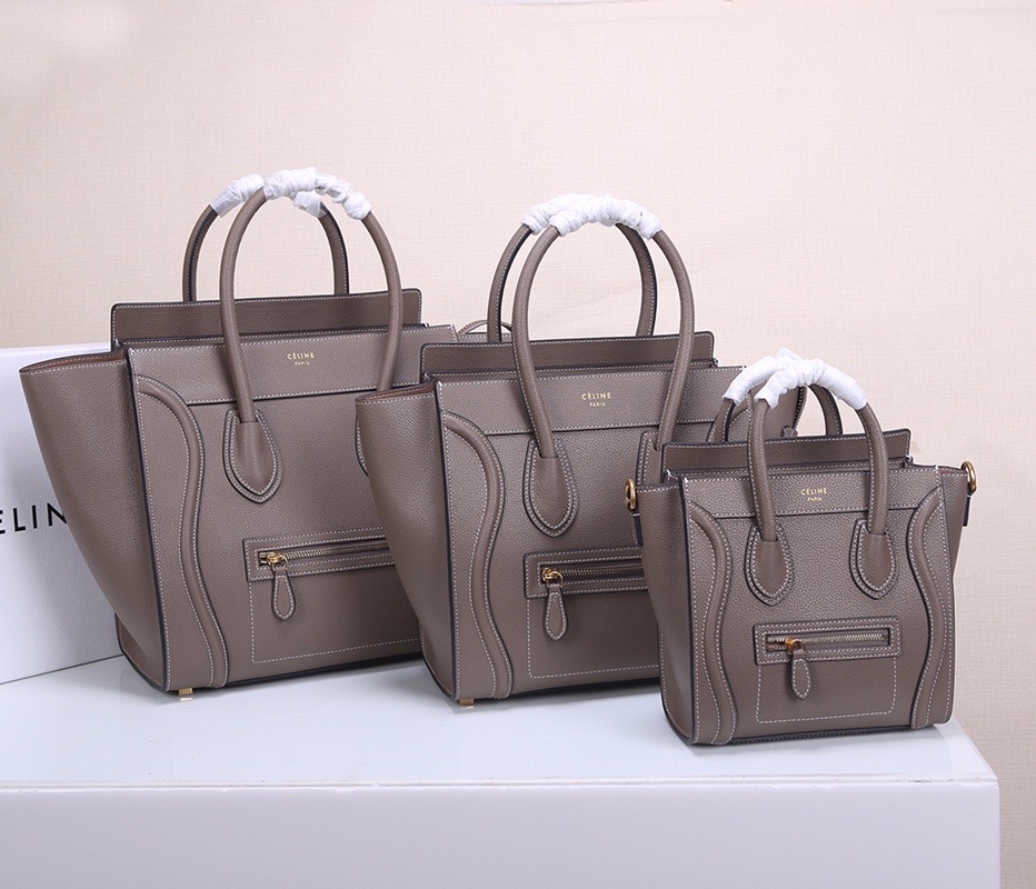 celine LUGGAGE MICRO nano mini real genuine leather handbag. small20cm, medium26cm, large30cm