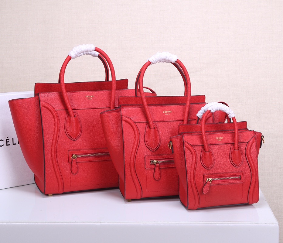 celine LUGGAGE MICRO nano mini real genuine leather handbag. small20cm, medium26cm, large30cm