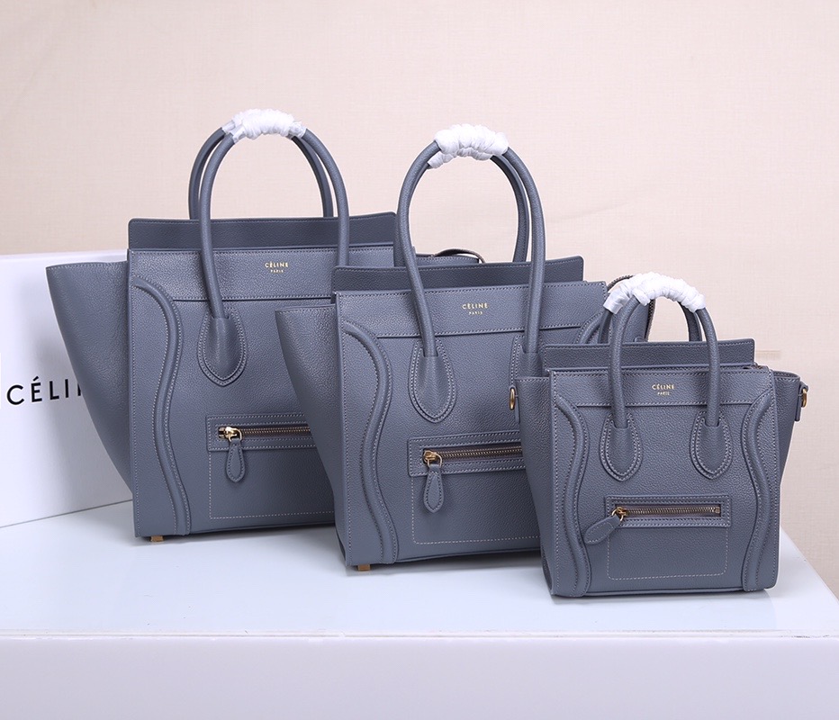 celine LUGGAGE MICRO nano mini real genuine leather handbag. small20cm, medium26cm, large30cm