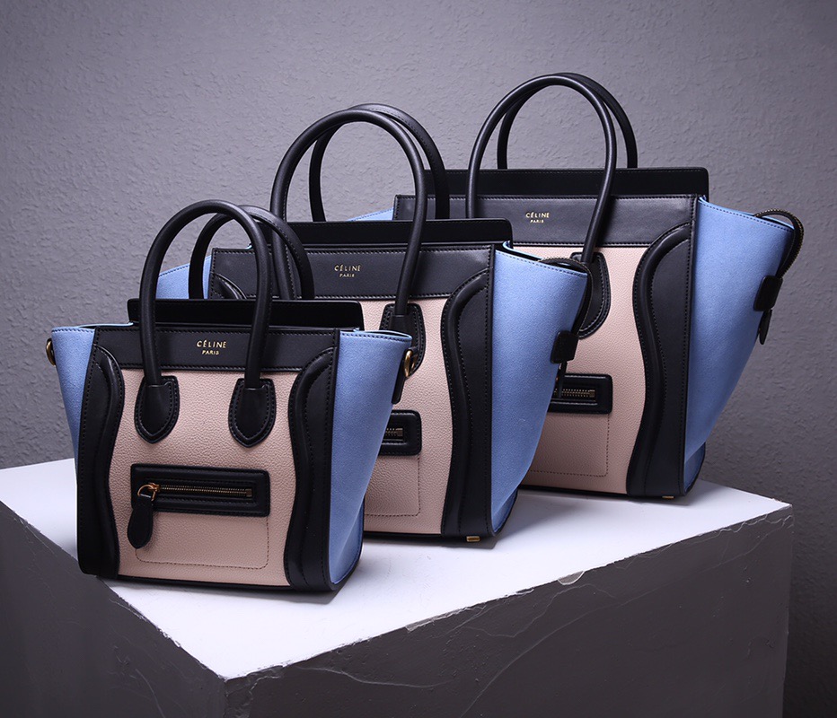 celine LUGGAGE MICRO nano mini real genuine leather handbag. small20cm, medium26cm, large30cm