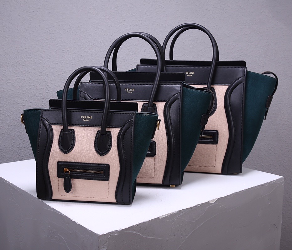 celine LUGGAGE MICRO nano mini real genuine leather handbag. small20cm, medium26cm, large30cm