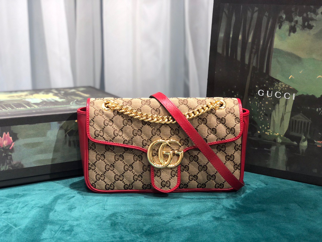 GUCCI Marmont GG HANDBAG CHAIN BAG 443497 26X15X7cm 446744 22X13X6cm