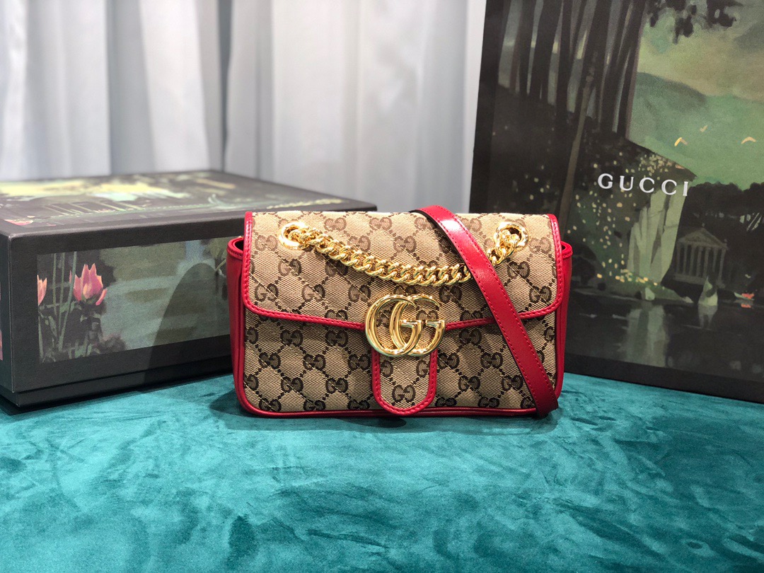 GUCCI Marmont GG HANDBAG CHAIN BAG 443497 26X15X7cm 446744 22X13X6cm