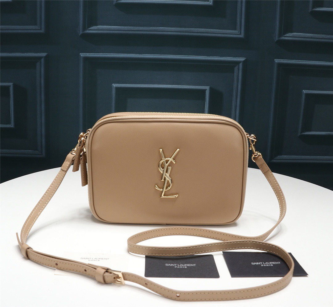 YSL DOUBLE ZIPPERS vintage HANDBAG CROSS BODY BAG 555001 22X15X6.5CM