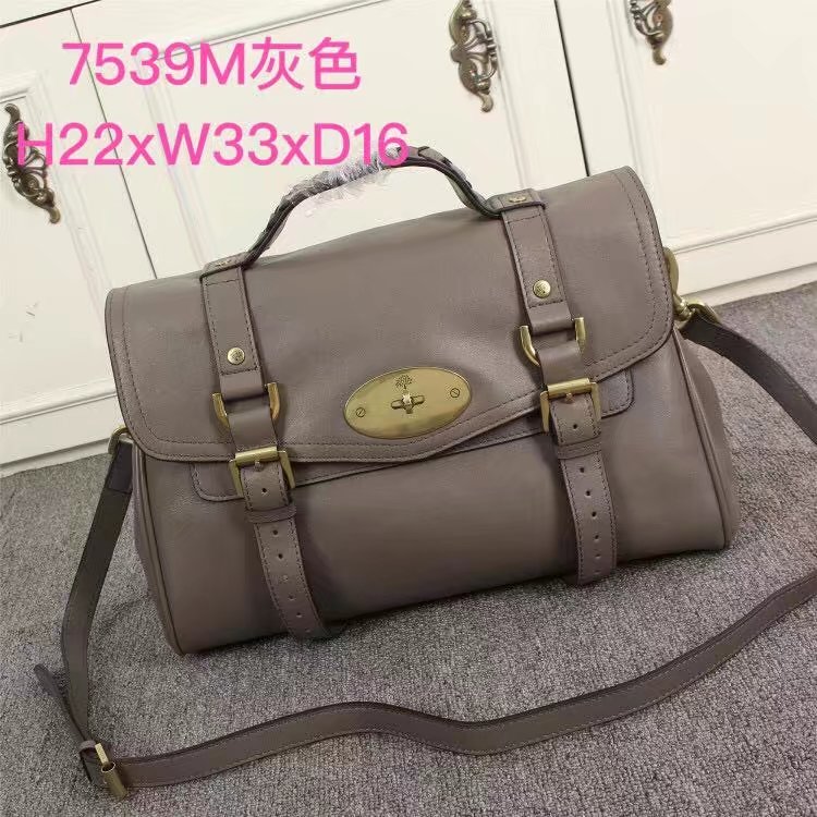 MULBERRY WOMENS BAG HANDBAG 7539M 33X22X16CM BROWN BLACK GREY BURGUNDY