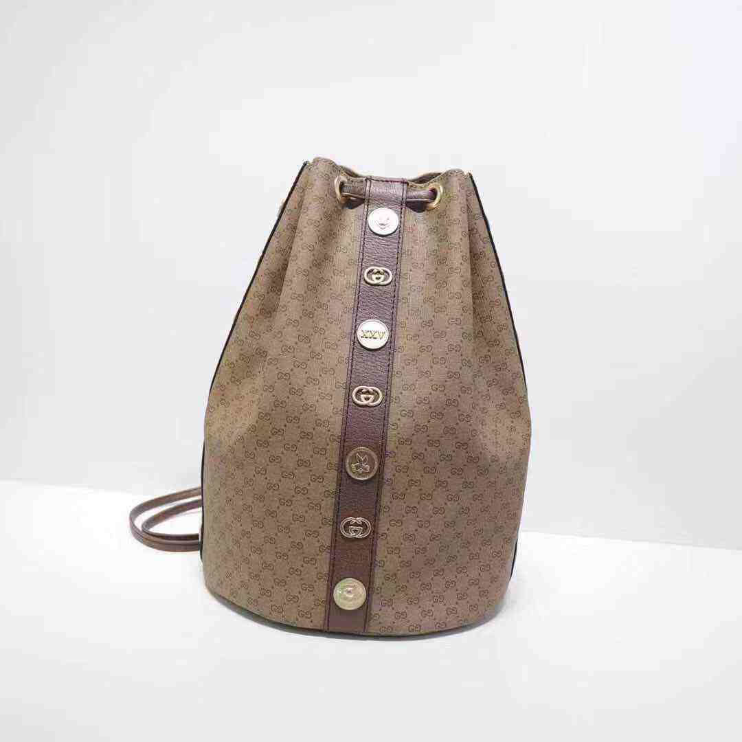 GUCCI WOMENS DRAWSTRING HANDBAG 574775 23X34X23CM