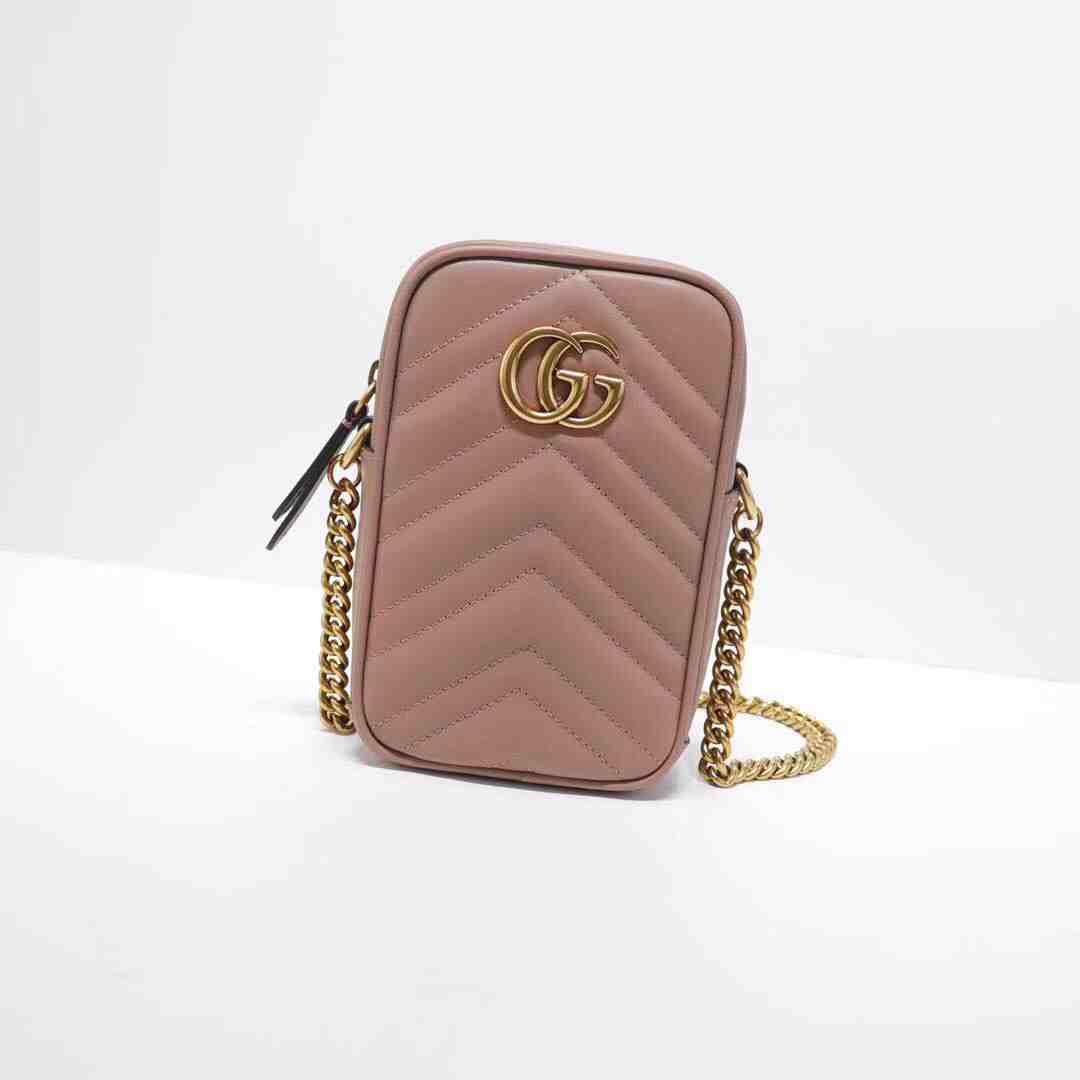 GUCCI WOMENS SMALL MINI PHONE BAG 598597 10.5X17X5CM WHITE RED BLACK PINK