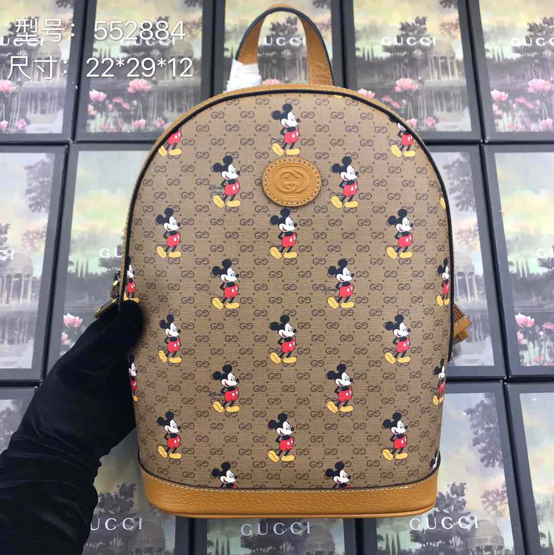 Disney X Gucci mickey MOUSE HANDBAG BACKPACK 552884 22*29*12 CM