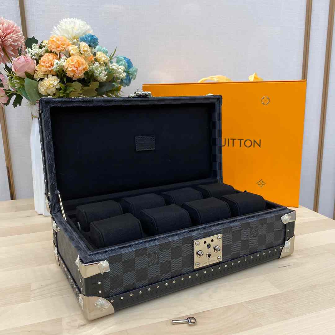 LV EIGHT 8 WATCHES CASE  34x19x11.5cm MANY COLORS