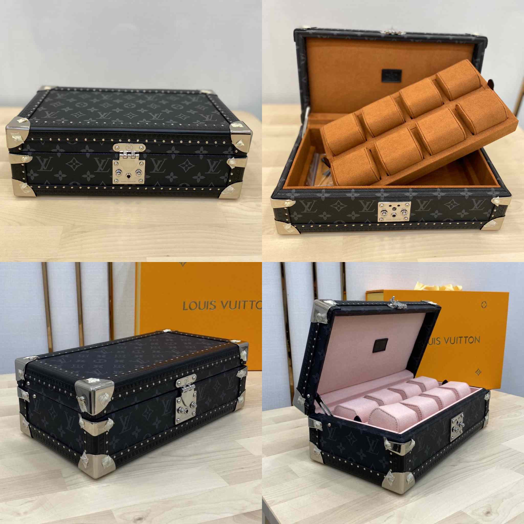 LV EIGHT 8 WATCHES CASE  34x19x11.5cm MANY COLORS