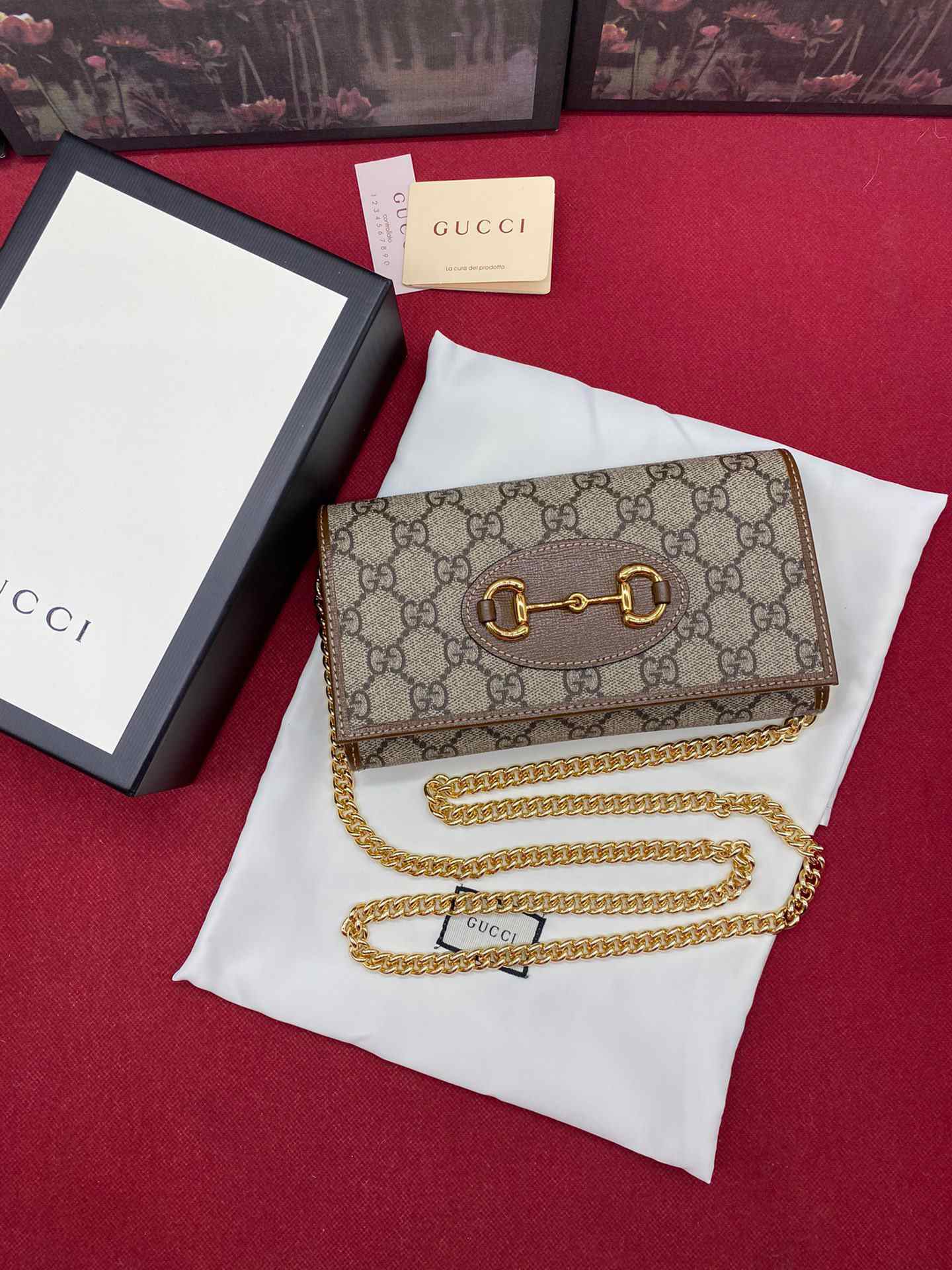 GUCCI 1955 WOC WALLET CHAIN BAG CLUTCH PURSE 510613 19×10×4cm 