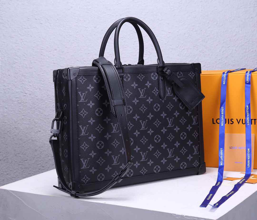 LV Soft Trunk BRIEFCASE Monogram Eclipse  M44952 29x38x8CM