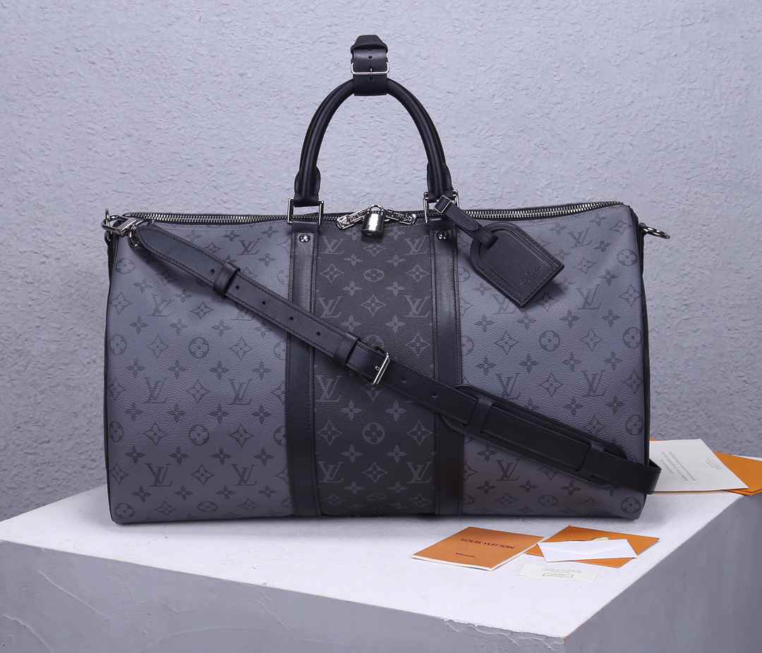 LV Keepall Bandouliere 50 Monogram Eclipse Reverse M45392 50x29x23CM