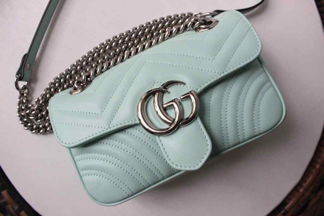 GUCCI NEW SMALL MARMONT HANDBAG 446744 22x13x6CM