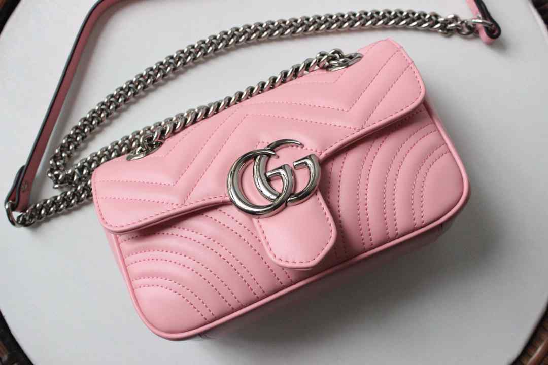 GUCCI NEW SMALL MARMONT HANDBAG 446744 22x13x6CM