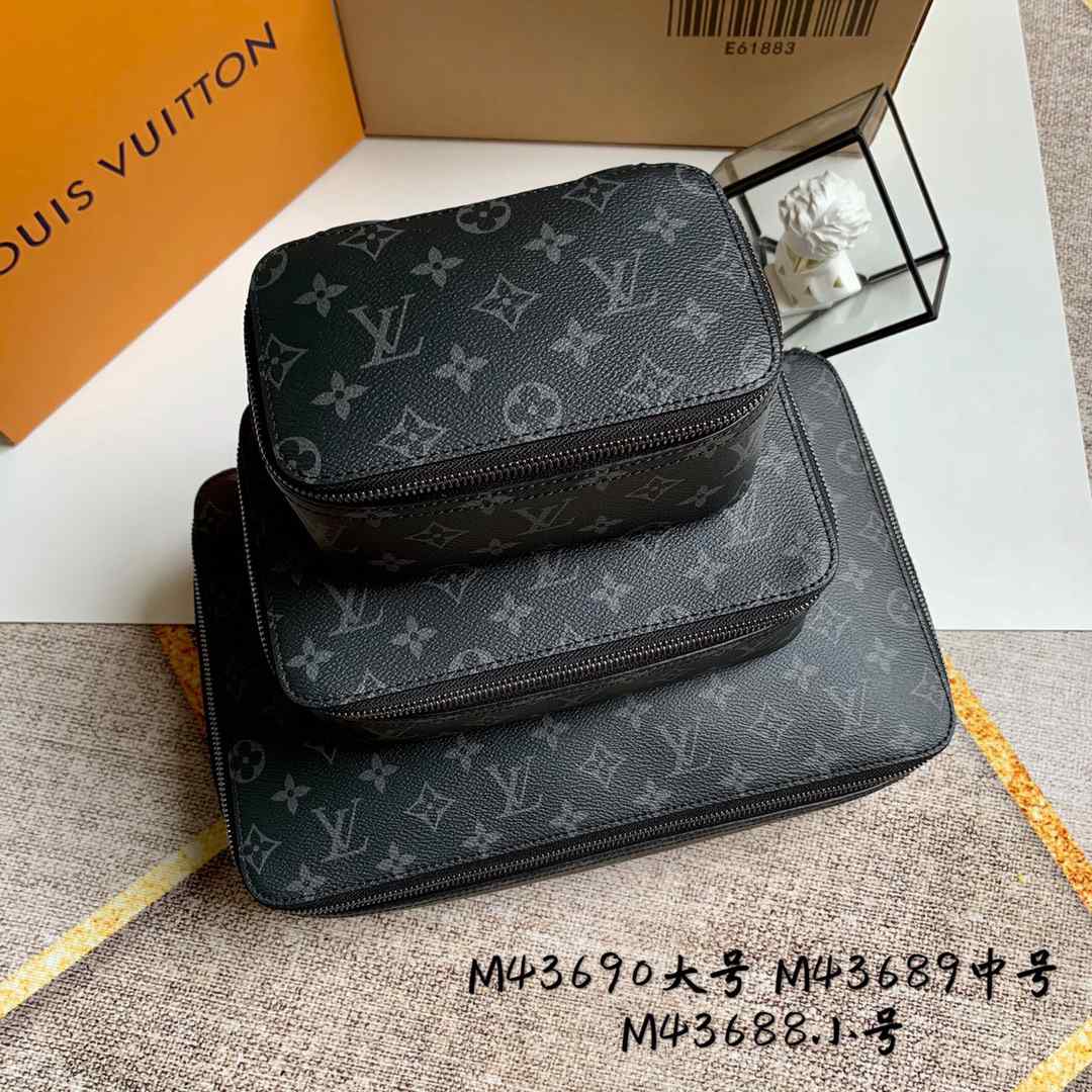 LV JEWELRY BOX M43688 17X8.5X9.5cm M43689 22.4X8.5X14cm M43690 35X9X19cm