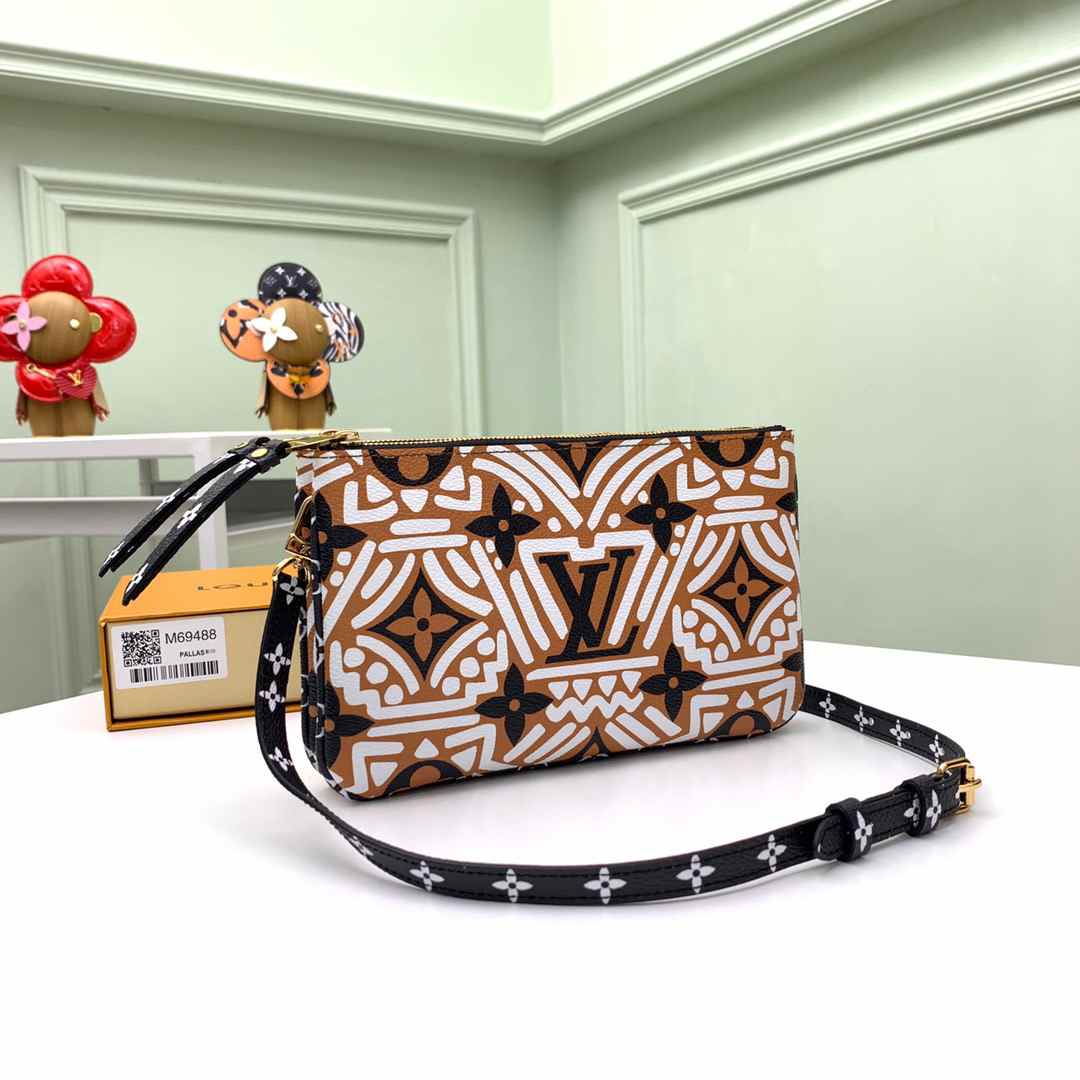 Pochette Double Zip HANDBAG M69488 LV Crafty  20.0 x 12.5 x 3.0 cm