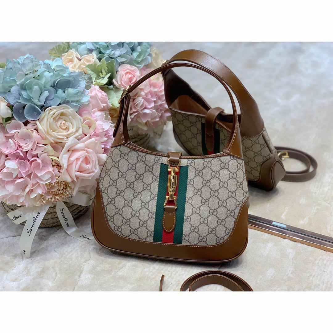 GUCCI GG vintage Jackie HANDBAG IT BAG 636706 28x19x4.5cm 