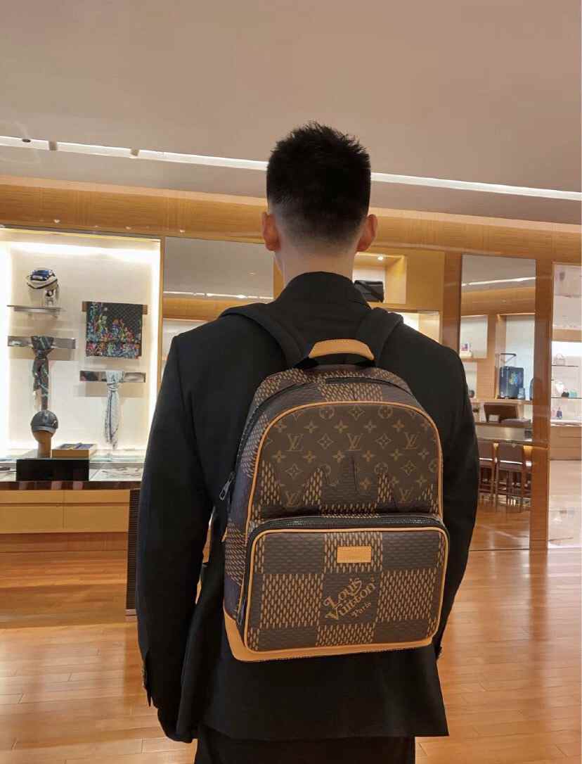 LV Campus BACKAPCK X Nigo Virgil Abloh Giant Damier Ebene N40380 30x39x13CM