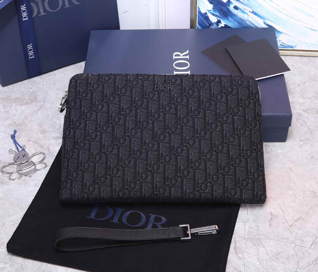 DI0R MENS CLUTCH 2OBCA2510 Oblique 30X20X2.5CM