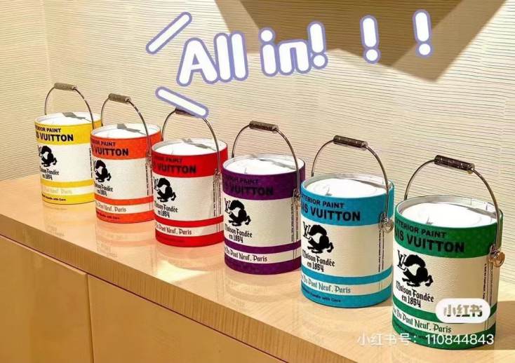 LV PAINT CAN  m81591 81595 81592 81593 PAINT CAN 手袋 M81590橙  M81591紫  M81592绿 M81593黄 M81595红 M81597浅蓝size：13.5 x 17 x 7CM.